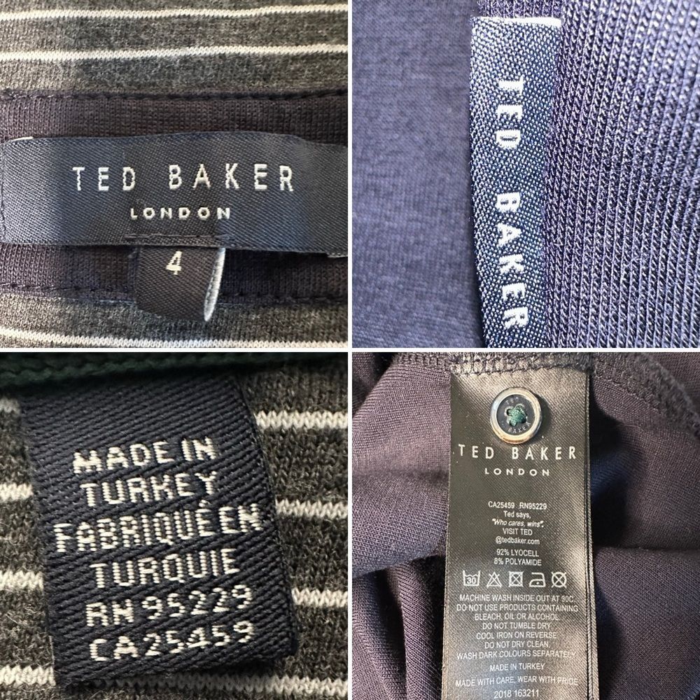 Ted Baker London Men’s Vintage Long-Sleeve Golf Polo Shirt Size M Retro Preppy - Picture 7 of 11